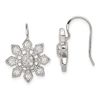 925 Sterling Silver CZ Snowflake Earrings