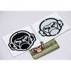MSM LOGO STENCIL DECAL (Grey on Black)