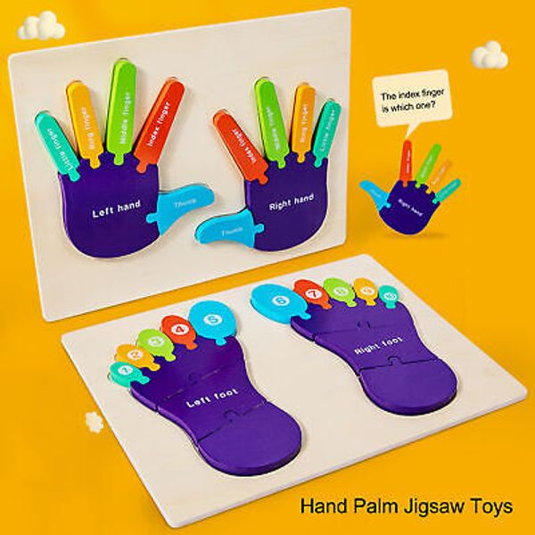 1 Set Puzzle Toys Fun Sensory Fine Motor Foot Palm 3d Puzzles Interactive