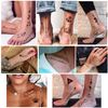 Yazhiji Tiny Waterproof Temporary Tattoos - 60 Sheets, Moon Stars Constellations Music Compass Anchor Words Lines Flowers for Kids Adults Men and Women