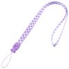 uxcell Neck Strap, Cell Phone Strap, Side Release Buckle, Checkered Pattern, Purple, White, purple