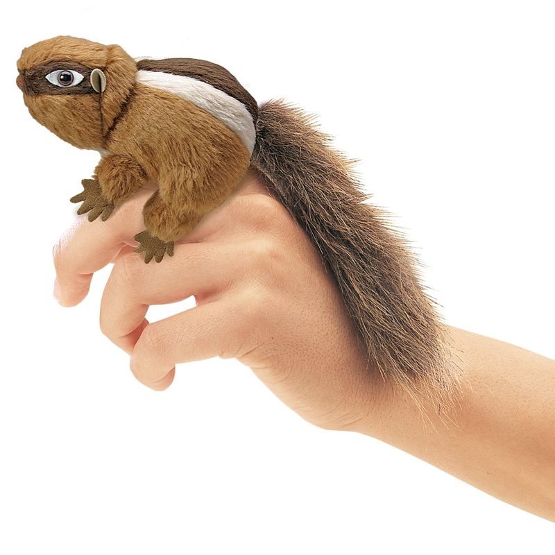 Folkmanis Mini Chipmunk Finger Puppet Tan, White, Brown, 1 EA - Online ...