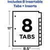 AVERY 8-Tab Binder Dividers, Insertable Clear Big Tabs, 1 Set (11112) easy acces