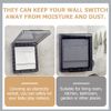 4pcs Box Outdoor Covers Waterproof Box Wall Face Plate Panel Box Wall Case Protectors Black