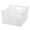 Oggi Bin Ideal for Kitchen, Pantry Storage, Fridge Organizing, Clear, 9.75" x 9"
