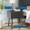Modway Render Mid-Century Modern End Table or Nightstand in Charcoal, 15 19