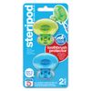 Steripod Clip-On Toothbrush Protector, Green and Blue, 2 Count