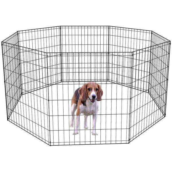 8 Panel Metal Pet Dog Playpen,(Adjustable Shape) 30 Inch Folding Exercise Pen