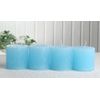 Set of 4 Rustic Pillar Candles, 5 x 5 cm Diameter, Light Blue