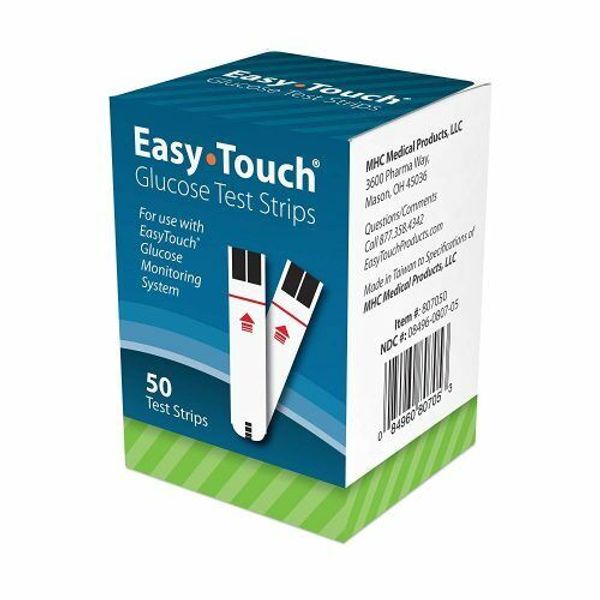 Easy Touch Blood Glucose Diabetic Test Strips Box of 50 CT