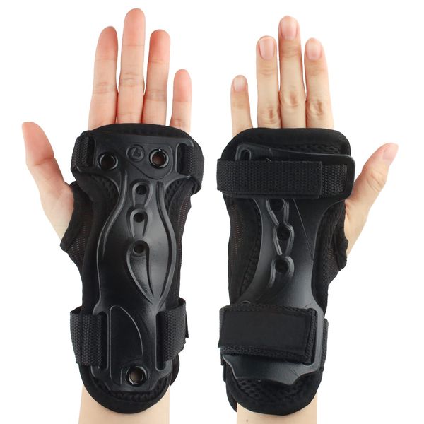 Andux Snowboard Extended Wrist Palms Protection Ice Skating Snow Wrist Guard HXHW-01 (L)