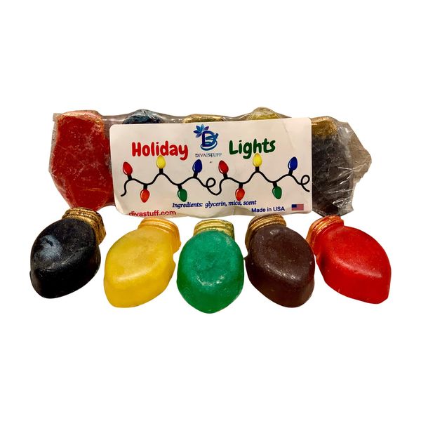 Set of Christmas Light Soaps. Guest Size, By Diva Stuff