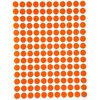 Orange Color-Coding Labels Round 10mm (1cm) Small Dot Stickers Sheets - 2100 Pack by Royal Green