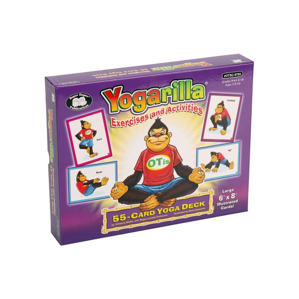 Super Duper Publications | Yogarilla® Exercise and Activities Yoga Fun Deck | Occupational Therapy Flash Cards | Core Strength and Balance Training | Educational Learning Resources or Children