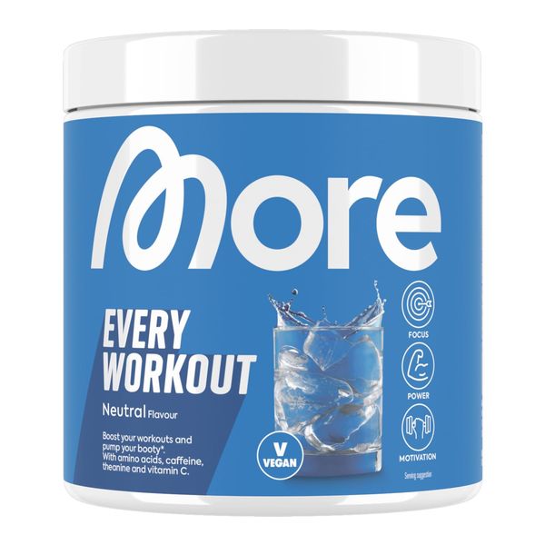 MORE Every Workout, Neutral, 270 g - Pre Workout Booster, Vegan