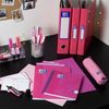 Oxford Premium A4 Lever Arch File, Pink Single Folder, Heavy Duty