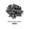 Rebower Cable Band Base Saddle Clip Manager [Keep Wire Clean] - Nylon / 4mm / Black / 50pcs