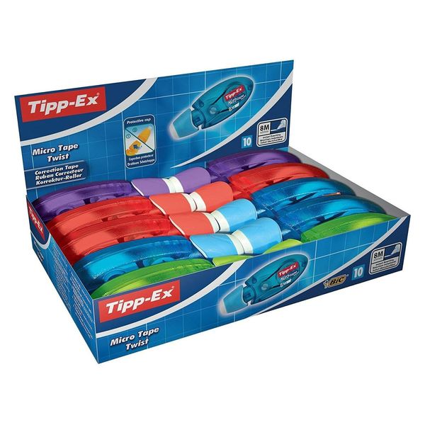 Tipp-Ex Micro Tape Twist Correction Roller with Rotating Cap 5mmx8m Ref 870615 [Pack 10]