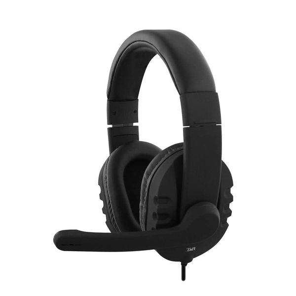 TNB HS-300 Wired Headset Multimedia Headphones Very Comfortable Black