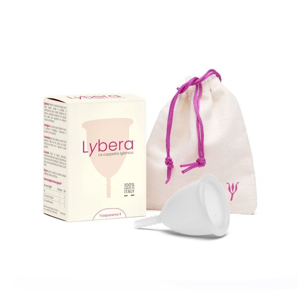 Lybera® Cup Menstruationstasse, transparent, kleine Größe