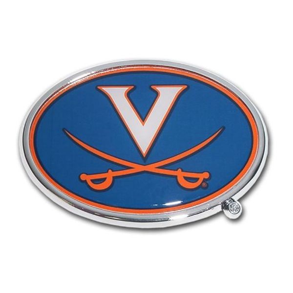 Elektroplate University of Virginia Cavaliers Color & Chrome Plated Premium Metal Car Truck Motorcycle NCAA College Emblem