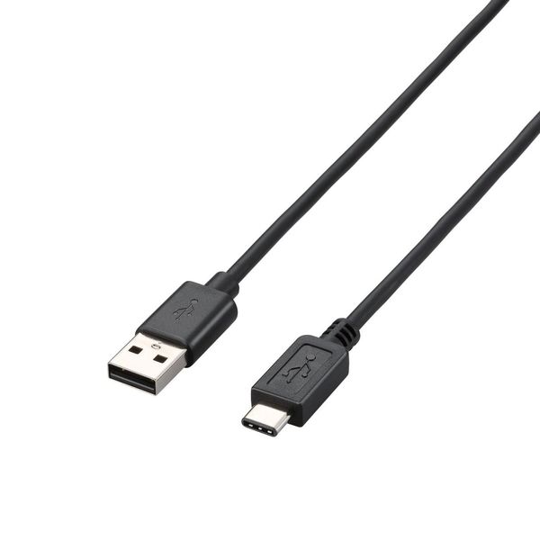 エレコム USBケーブル USB2.0 A-C 1m ブラック U2C-AC10BK