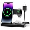 Wireless Charger Station Fast Charging: 3 in 1 Charger Stand Multiple Devices