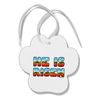 TooLoud He is Risen - Easter - Sunrise Letters Paw Print Shaped Christmas Ornament