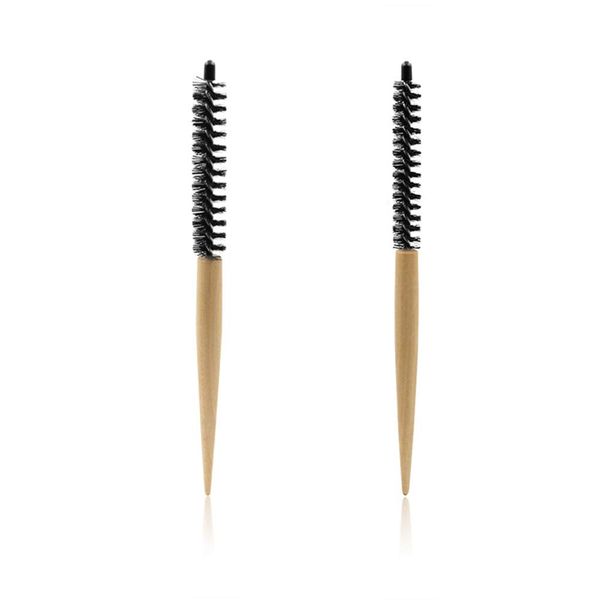 2 Pcs Hair Brush Small Round Brush Massage Comb Styling Hair Brush Hair Curler Brush Makeup Comb Teasing Brush Hairdressing Beauty Tools for Blow Drying Curling & Straightening(2 Size)