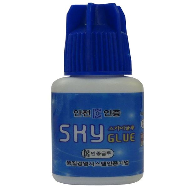 Sky Eyelash Glue C (5 ml, Colour: Black) Low Odour + Strong Adhesive, Drying Time: 3-4 Seconds, 6-7 Weeks Adhesion, Very Durable, for Professional Eyelash Extension, Extension Glue