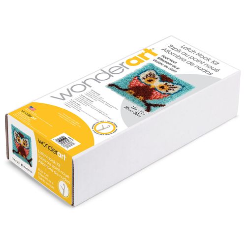 Wonderart Hoot Latch Hook Kit, 12" X 12"