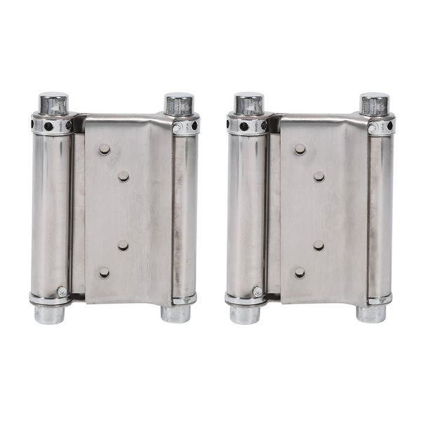 2pcs Hinge Spring Hinges Double Action Spring Hinges Fits 2.5-3.5cm Stainless Steel Hinges Hardware Free Gate Counter Door Window Door