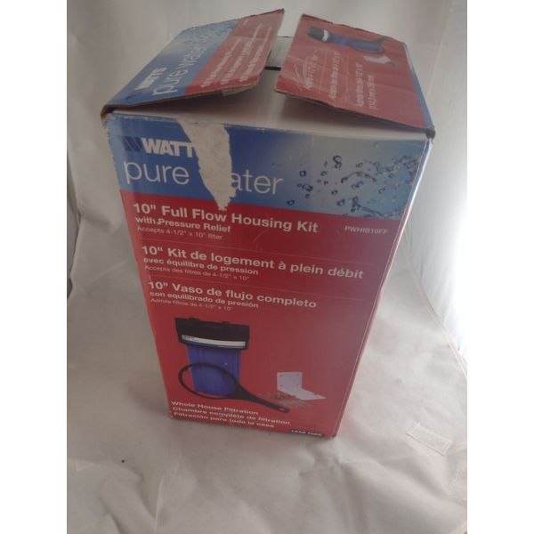 WATTS Whole House Filter Kit 10” W/ Pressure Relief Pure Water PWHIB10FF H6