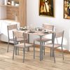5PC Compact Contemporary Bar Height Dining Set w/ Table & Chairs