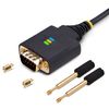 StarTech.com 1ft/30cm USB to Serial Adapter Cable, COM Retention, FTDI, USB-A to DB9 RS232, Interchangeable DB9 Nuts/Screws