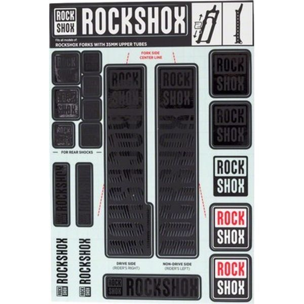 RockShox Decal Kit, 35mm, Stealth Black Color Matching Kit