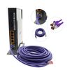 1aTTack.de - 5x 1m CAT6 patch cable S/FTP PIMF shielding CAT.6 RJ45 network cable Ethernet cable DSL LAN router switch modem patch panel - purple - 5 pieces