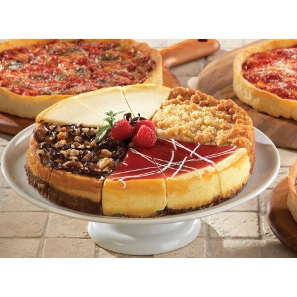 1 Eli's Sampler Cheescake & 1 Lou Malnati's Chicago-Style Deep Dish Pizza (Spinach)