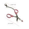 Mini Nurses Utility Scissors with 'Classic Flowers' Pattern Printed Blades - Belt Clip - Lilac Handle