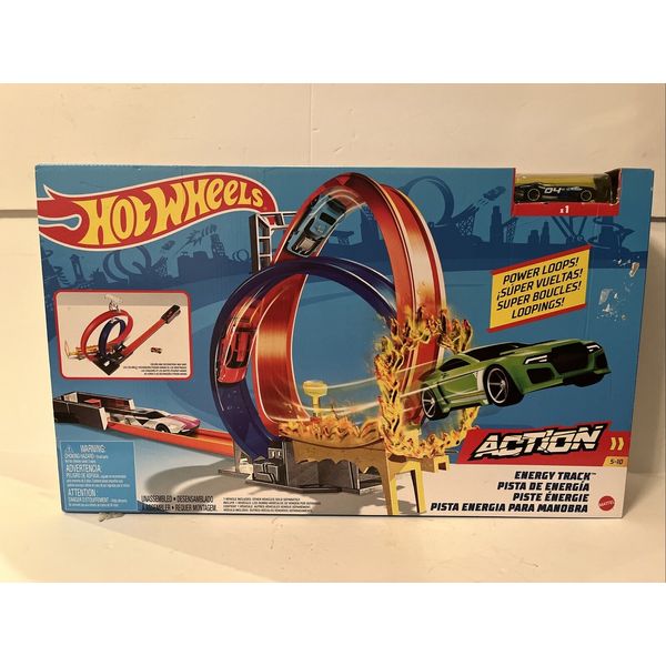 Hot Wheels Action Energy Track Set Toy Playset New