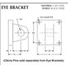 Eye Bracket, 2.5''x2.5'', 0.5'' Pin Hole, EB500 (BDEB-05)