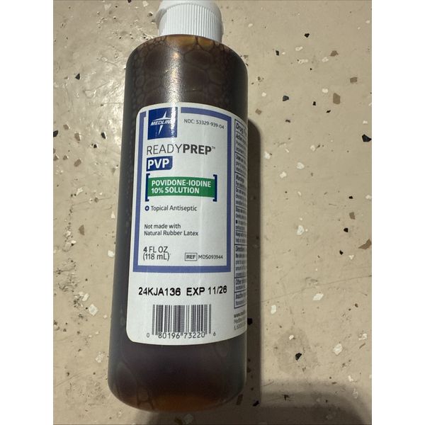 *1-Pack* Medline Ready Prep PVP Solution Povidone-Iodine 4 Oz MDS093944