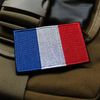 2 Stück Frankreich Flagge Rückseite klett patch Patch