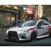 Red Adjustable Bumper Lip Diffuser Splitter Support Bars For Mitsubishi Lancer