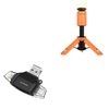 BoxWave Smart Gadget Compatible with Flextail Evo Lantern - AllReader SD Card Reader, microSD Card Reader SD Compact USB - Jet Black