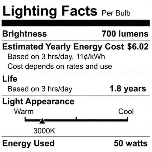 Satco S3103 GU 5.3 Bulb in Light Finish, 1.75 inches, Silver