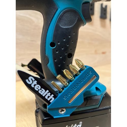 StealthMounts Makita 45° & 90° Blue Magnetic Bit Holder | Drill Bit Organiser | Perfect Bit Holder for Makita Drills and Impacts (2 Pack) (BH-MK-4590-BLU)