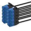 1aTTack.de 660103 Cat6 Cat.6 Cable 2m - Patch Cable Slim (Small Diameter, Very Flexible) 1000 Mbit/s - 10 Pack - Black