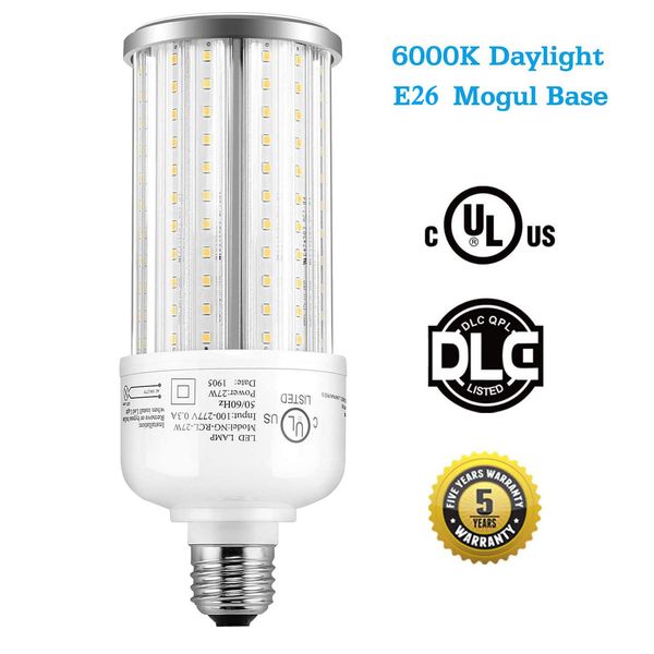 27W LED Corn Bulb Light Replace 75Watt HPS MH Street Post Top Area Light 6000K