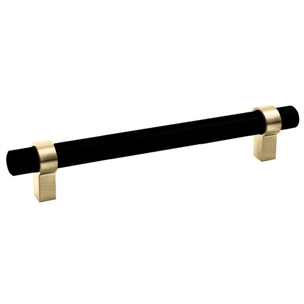 Design House Emery 5 1/16 in. Stainless Steel Cabinet Pulls in Black/Gold 5 Pack